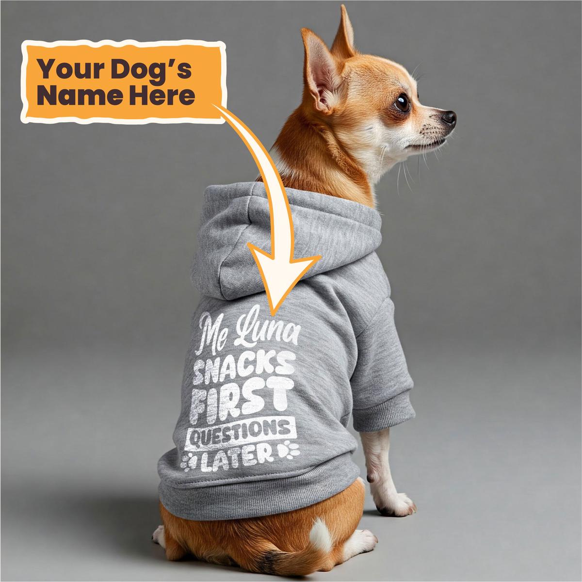Me Luna - personalized hoodie with your dog name  dog hoodie  dog clothes