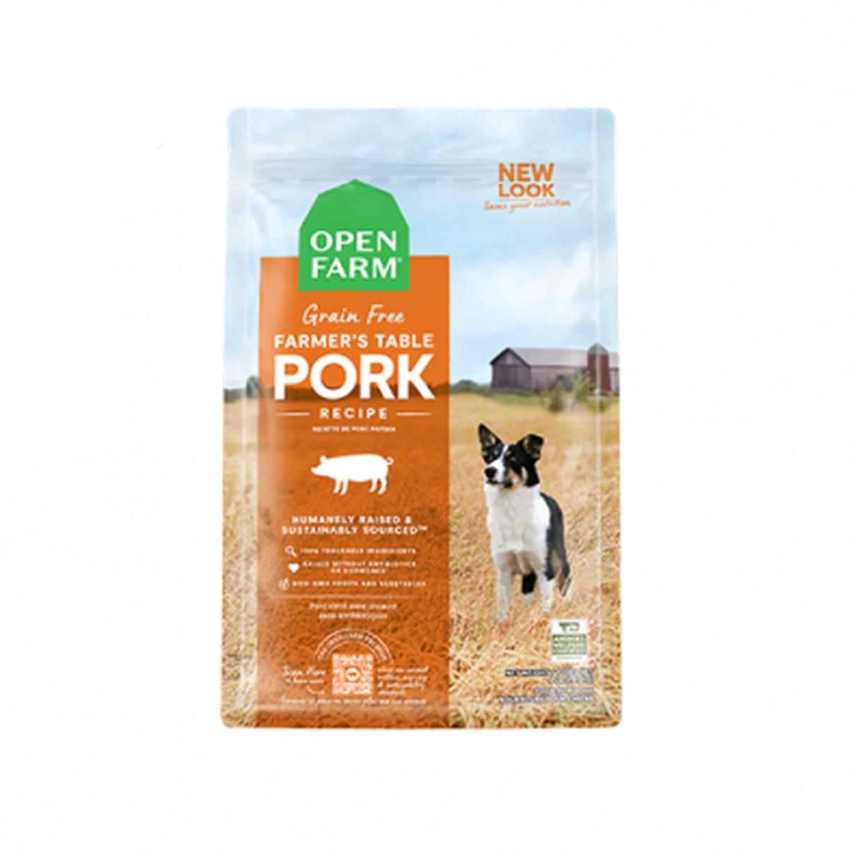 OPEN FARM FARMER'S TABLE PORK DRY DOG FOOD 11LB