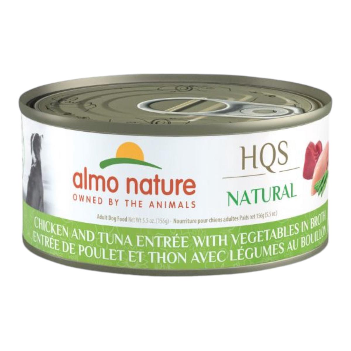 Almo Nature HQS Natural Entre Dog Food - Chicken And Tuna With Vegetables In Broth 156g