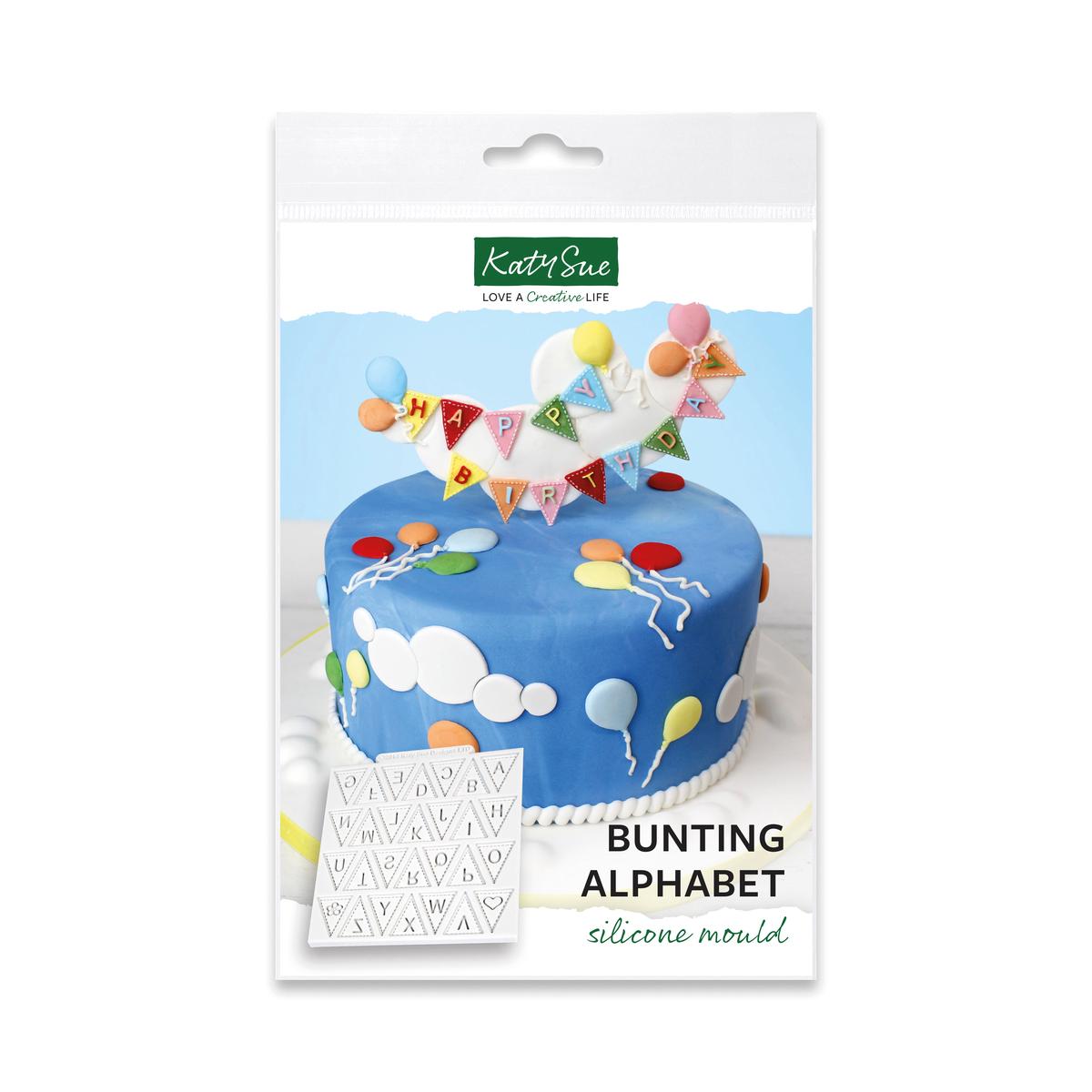 Bunting Alphabet Silicone Mould