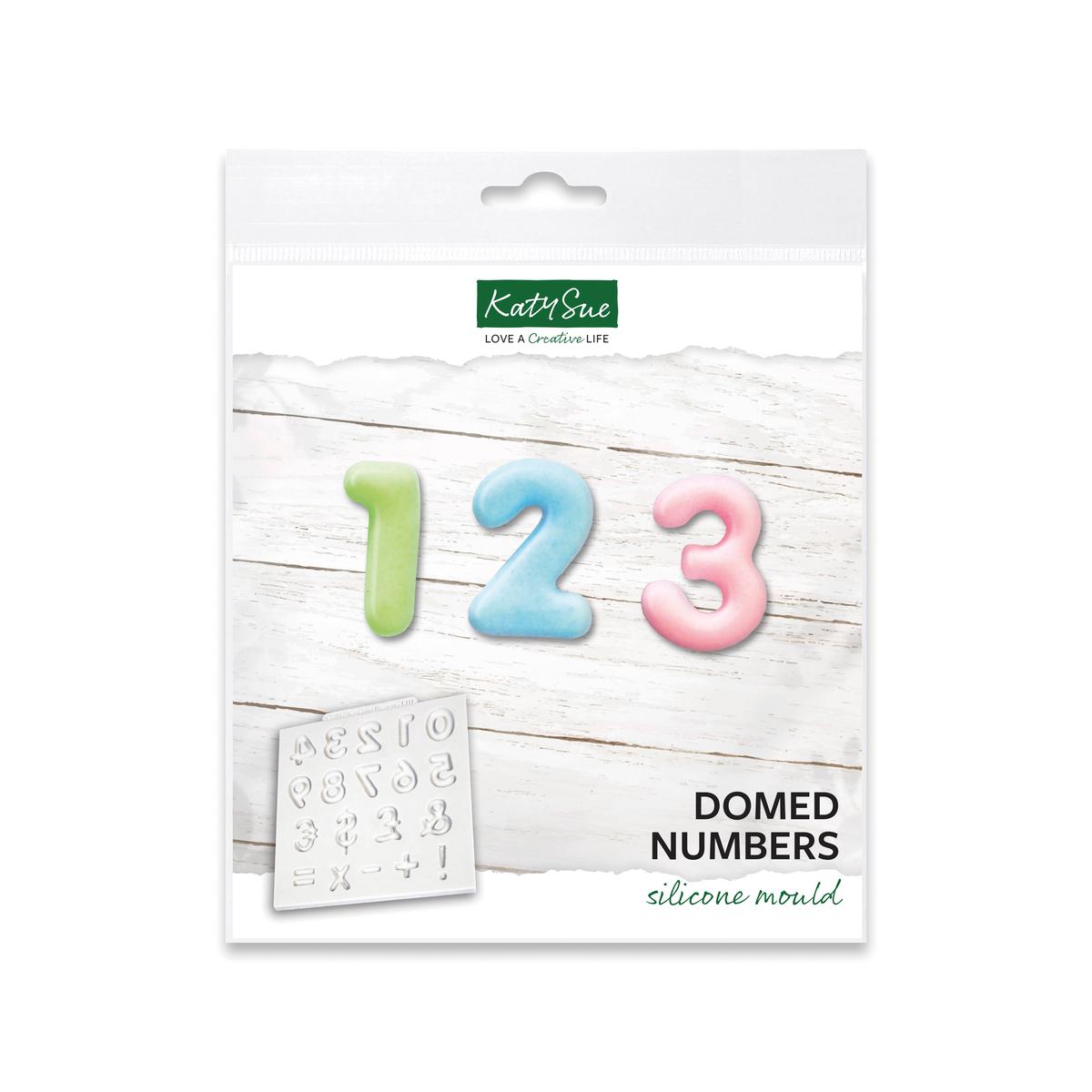 Domed Numbers Silicone Mould