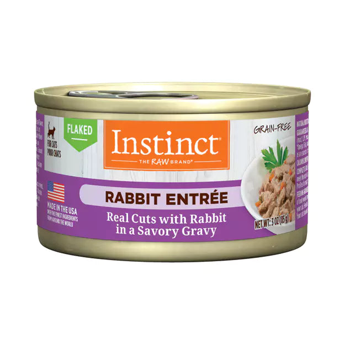 Instinct Flaked Canned Cat Food Rabbit Entre 85g