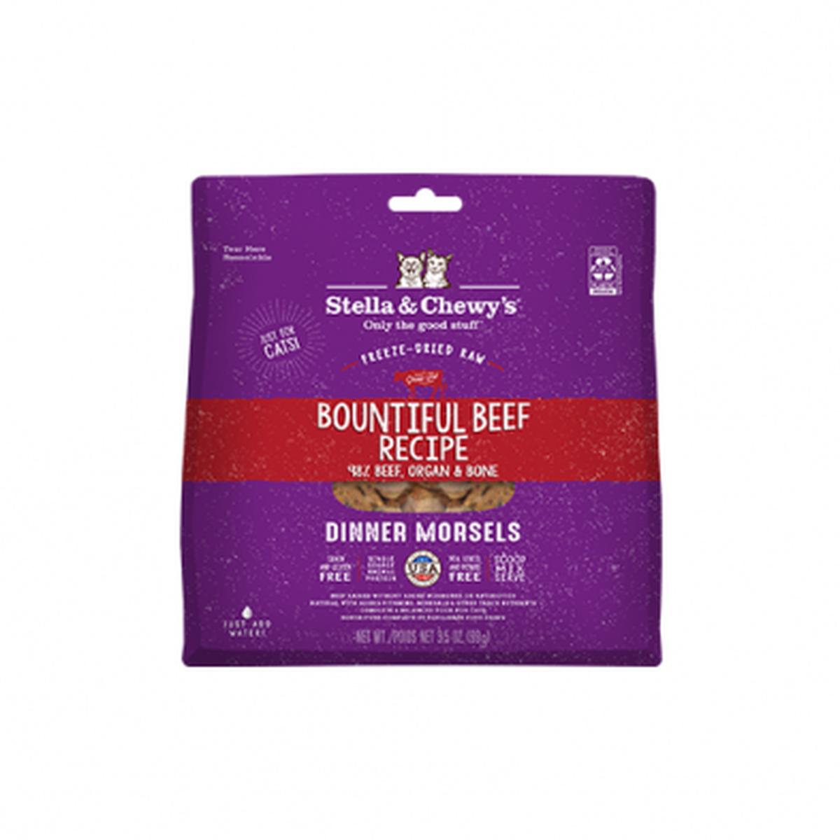STELLA & CHEWY'S BOUNTIFUL BEEF FREEZE-DRIED RAW DINNER MORSELS FOR CATS 3.5OZ