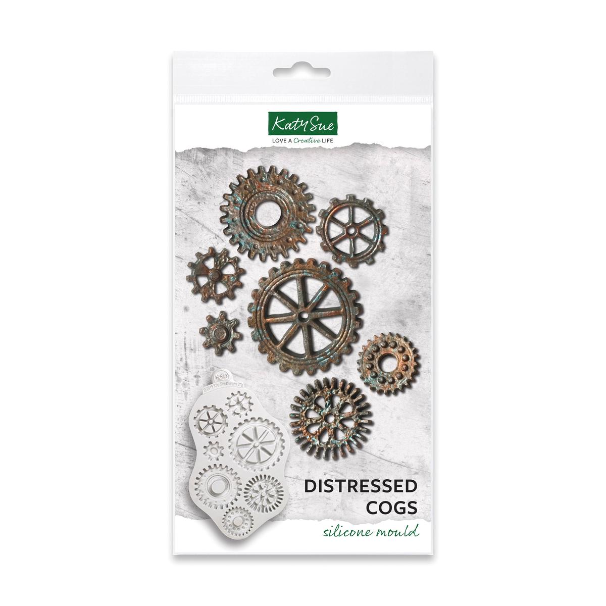 Distressed Cogs Silicone Mould