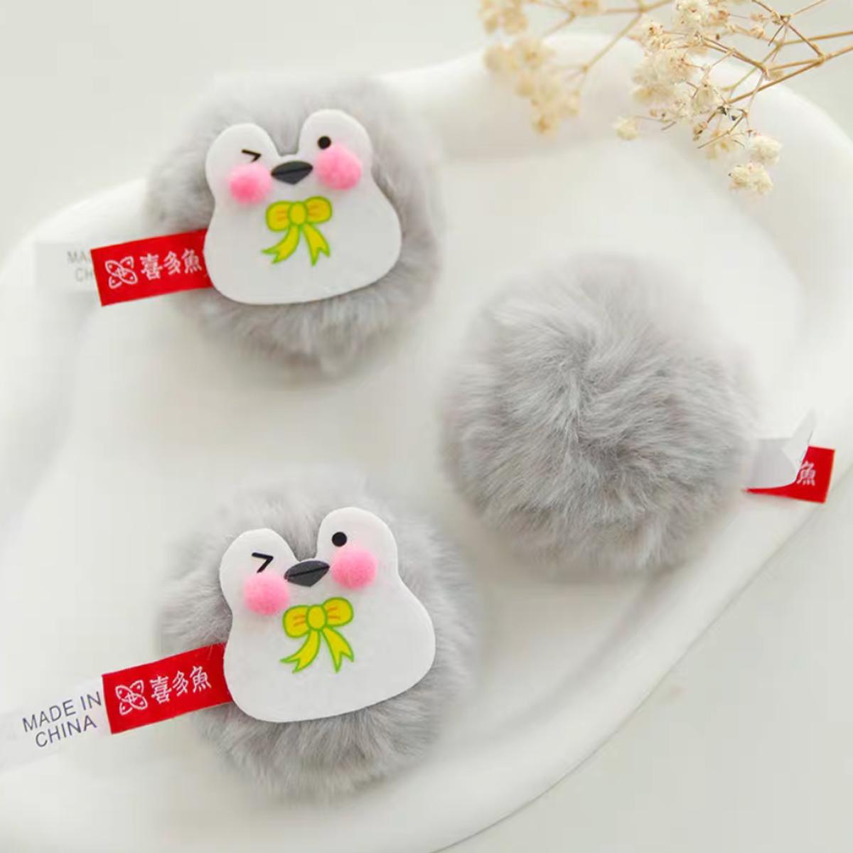 Penguin Fluffy Catnip Ball Toy