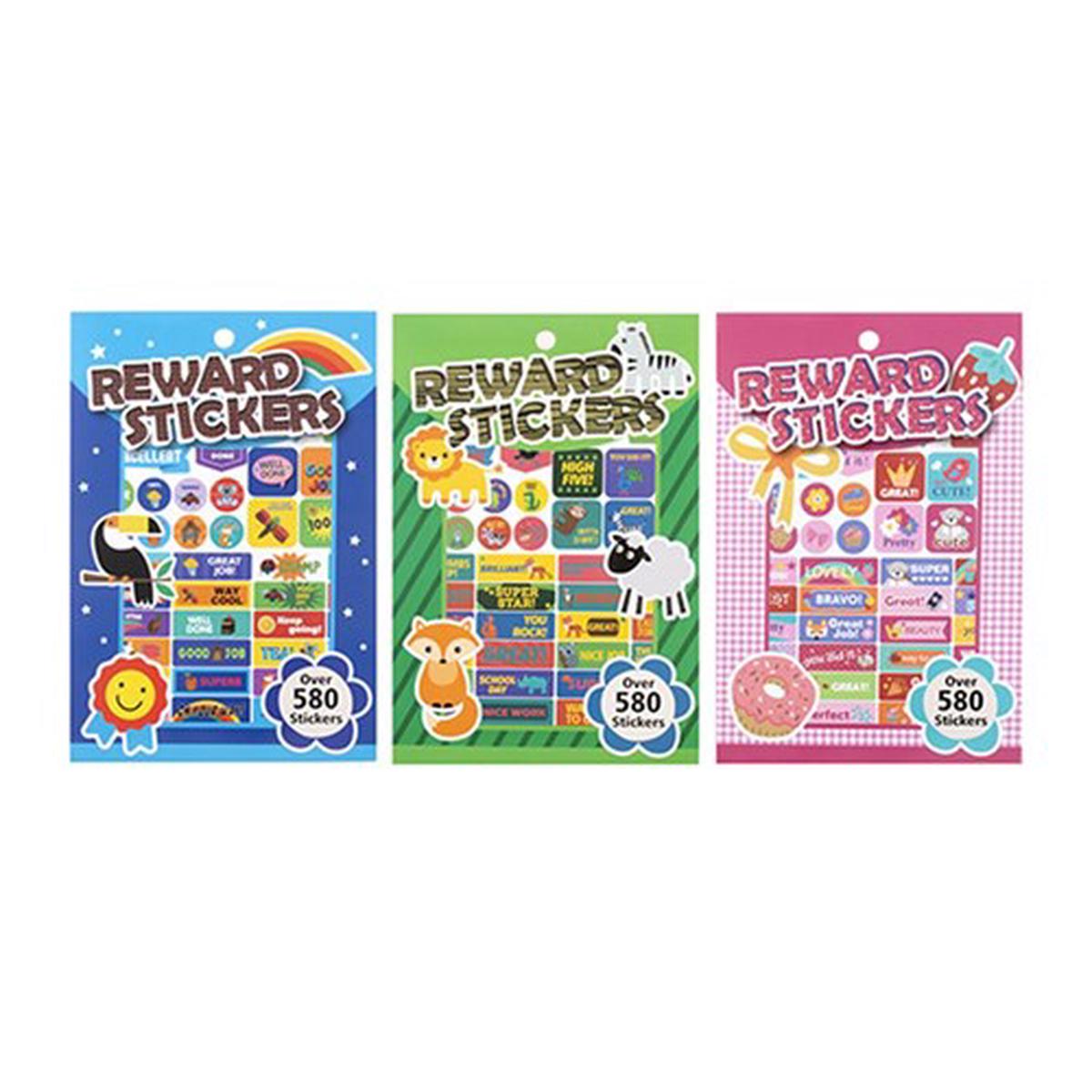 Kids Reward Stickers Book 580 Piece Assorted