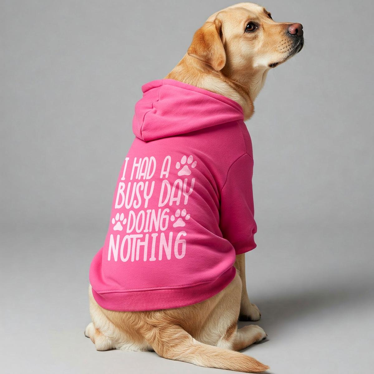 I Had a Busy Day Doing Nothing  Dog Hoodie  Dog Clothes