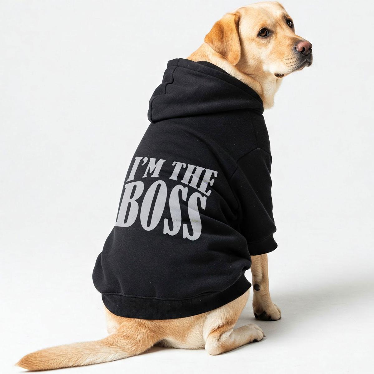 'Im the Boss' Dog Hoodie for Stylish Pets