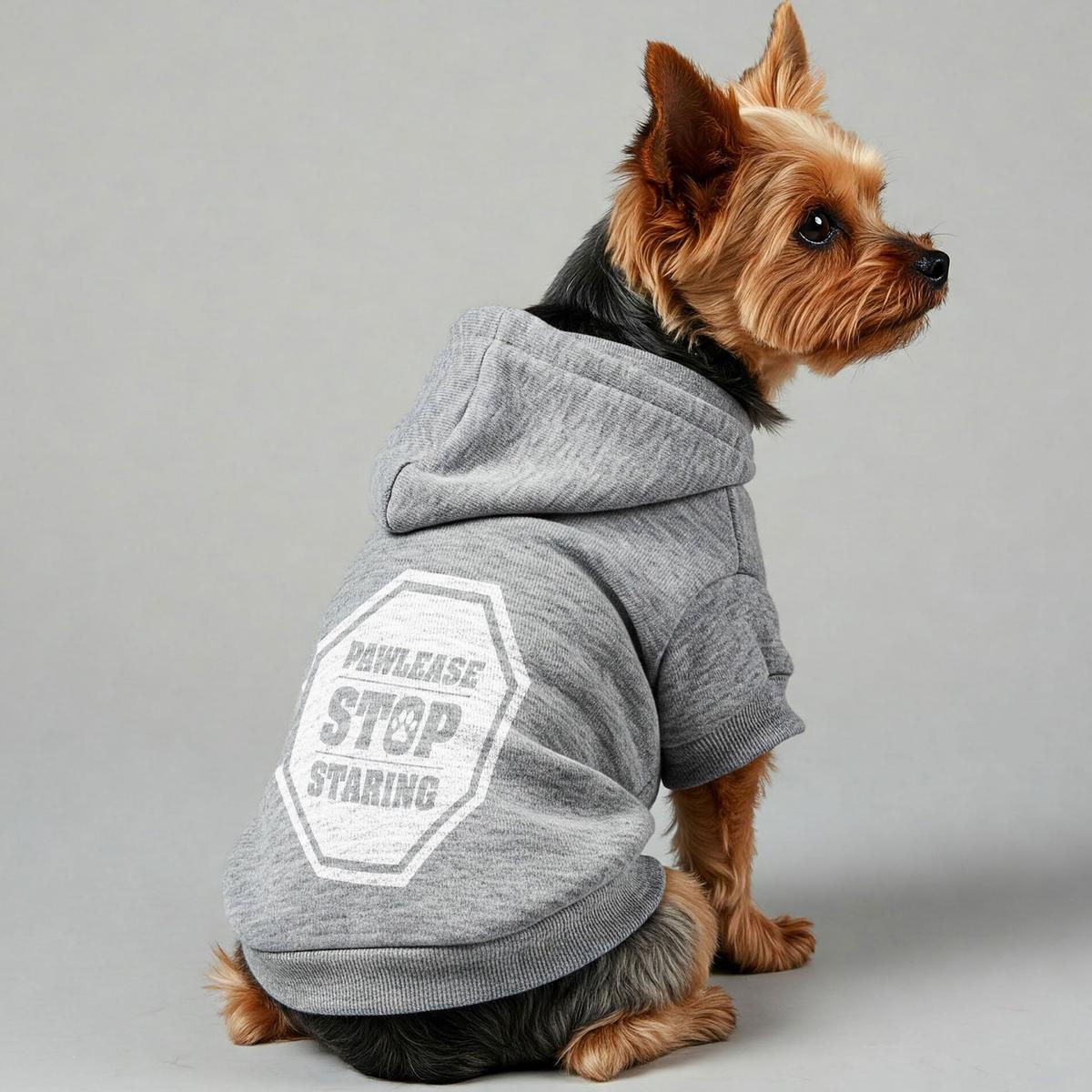 Pawlease Stop Staring  Dog Hoodie  Dog Clothes