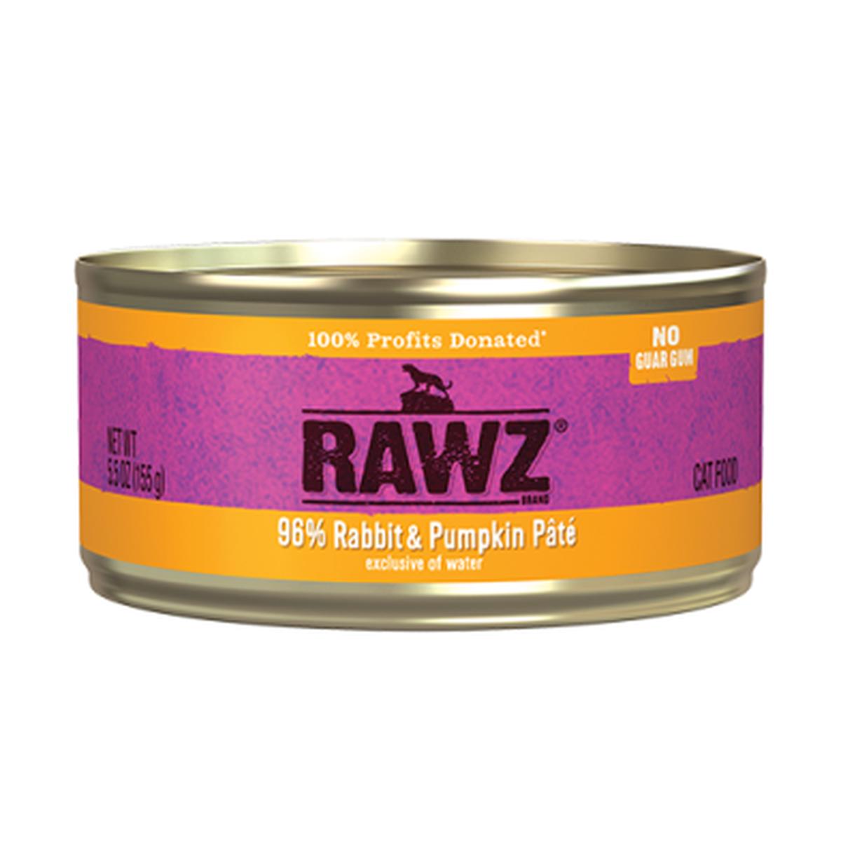 RAWZ 96% RABBIT & PUMPKIN PT WET CAT FOOD 3 OZ