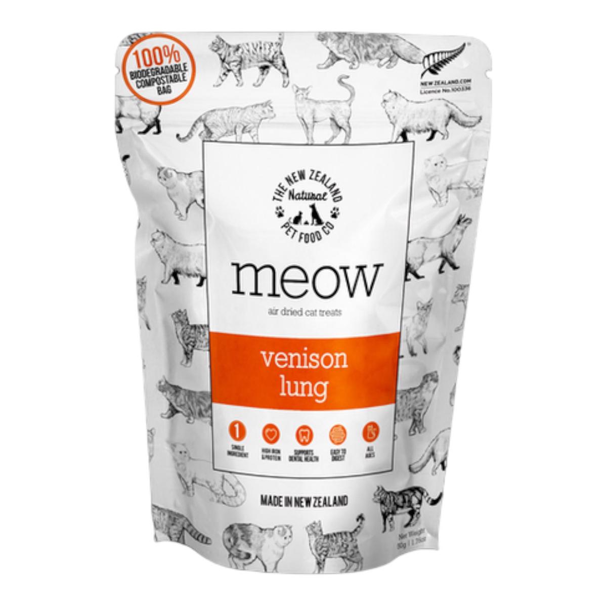 MEOW Air Dried Treats Venison Lung 50g