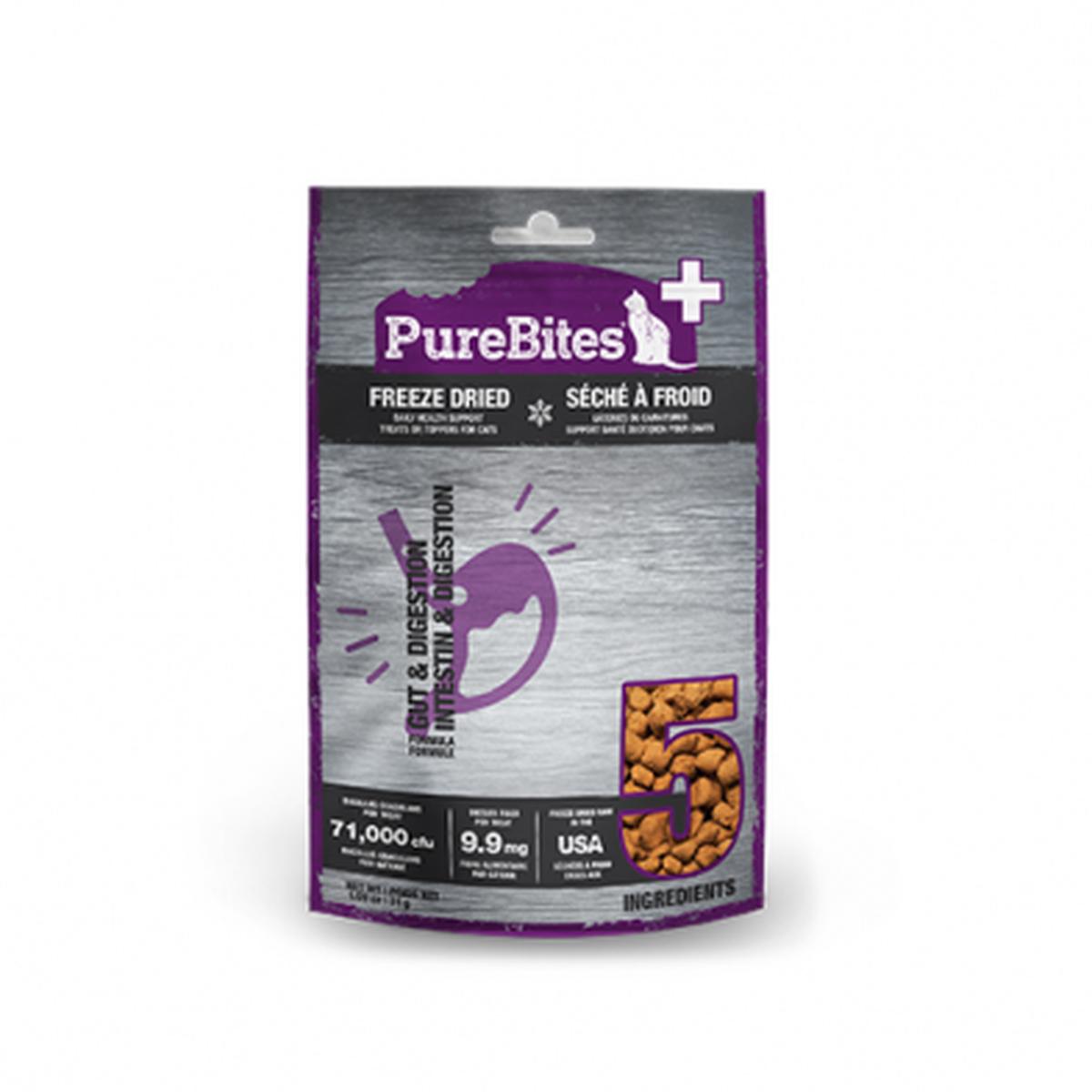 PUREBITES GUT & DIGESTION FORMULA FREEZE DRIED DAILY HEALTH SUPPLEMENT FOR CATS 31G