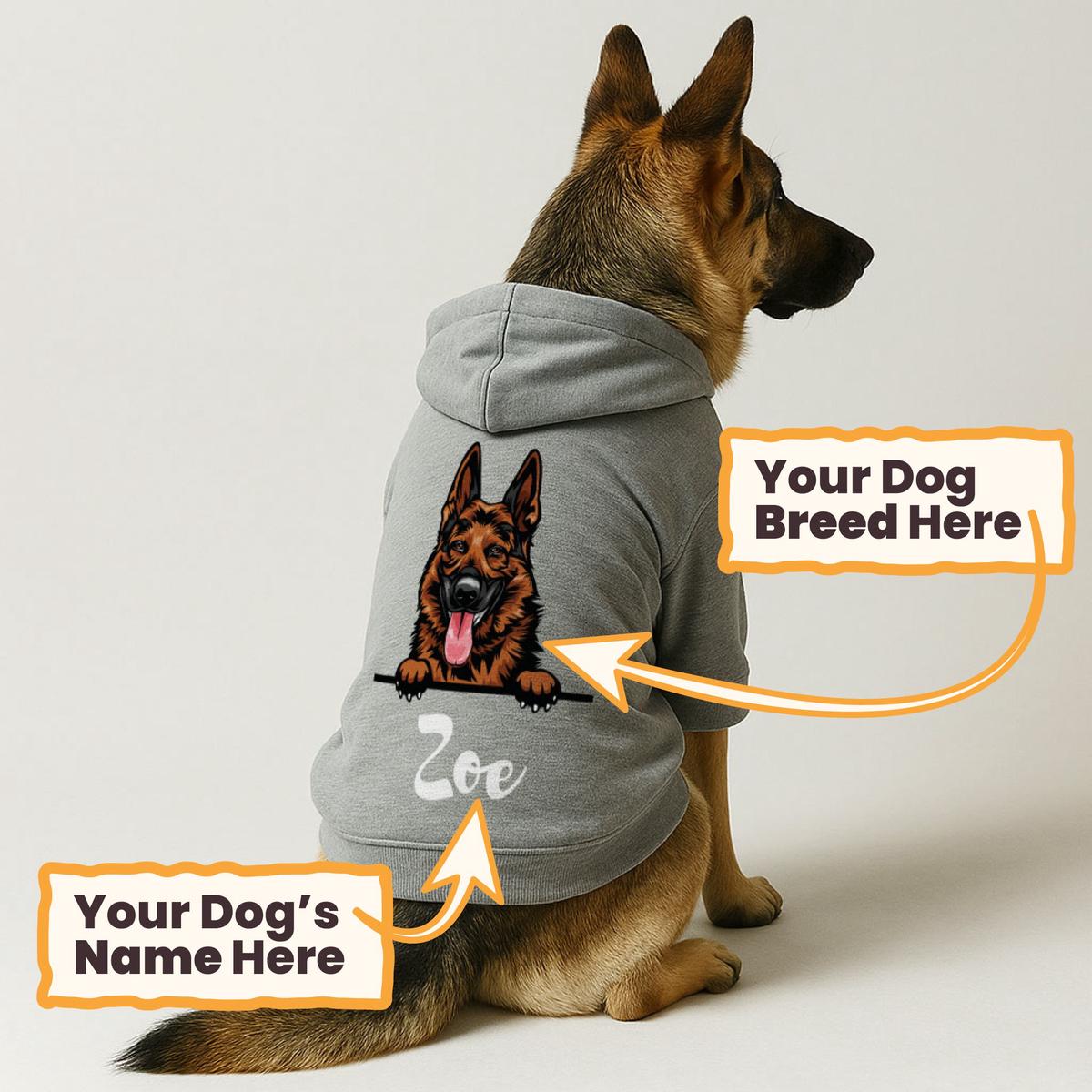 Milo - personalized hoodie with your dog name and breed  dog hoodie  dog clothes