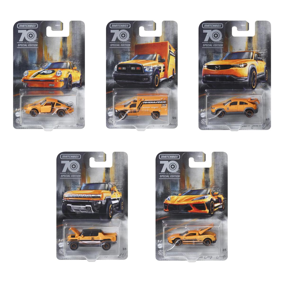 Matchbox 1:64 70th Anniversary Moving Parts Vehicles  Assorted