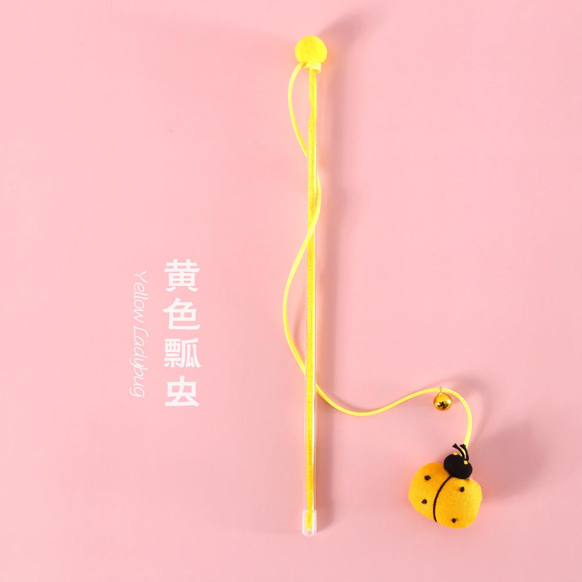 Cat Wand Toy Ladybug