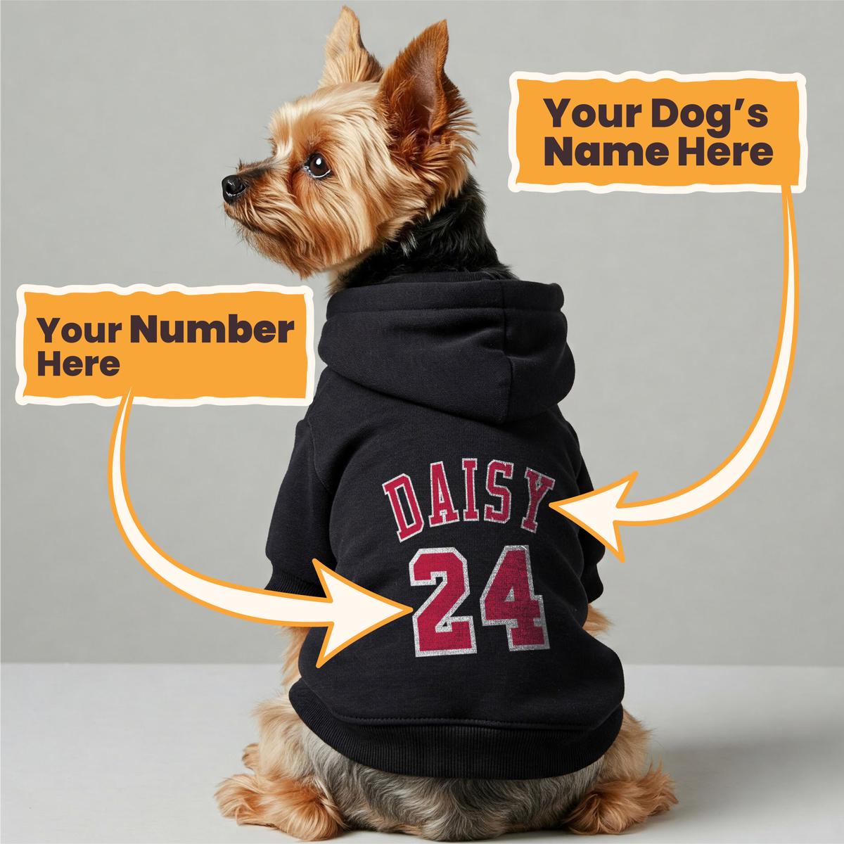 Basketball playerPersonalized hoodie with your dog name and Number dog hoodie  dog clothes