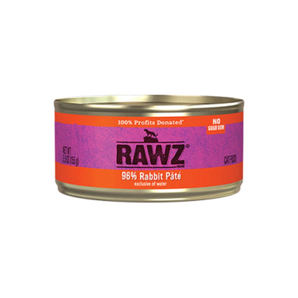 RAWZ 96% RABBIT PT WET CAT FOOD 3 OZ