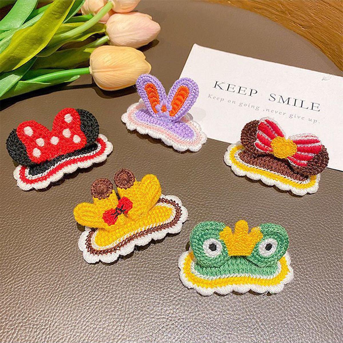 Cartoon Knitted Hair Clip