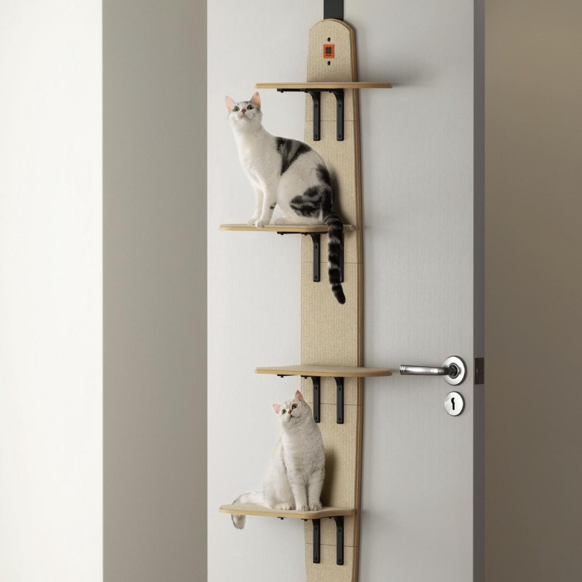 Multi-Level Door Hanging Cat Tower