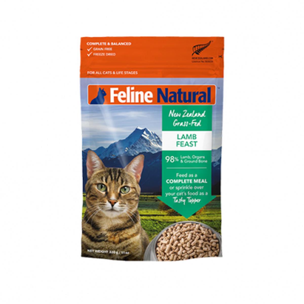 FELINE NATURAL LAMB FEAST FREEZE DRIED CAT FOOD 320GM