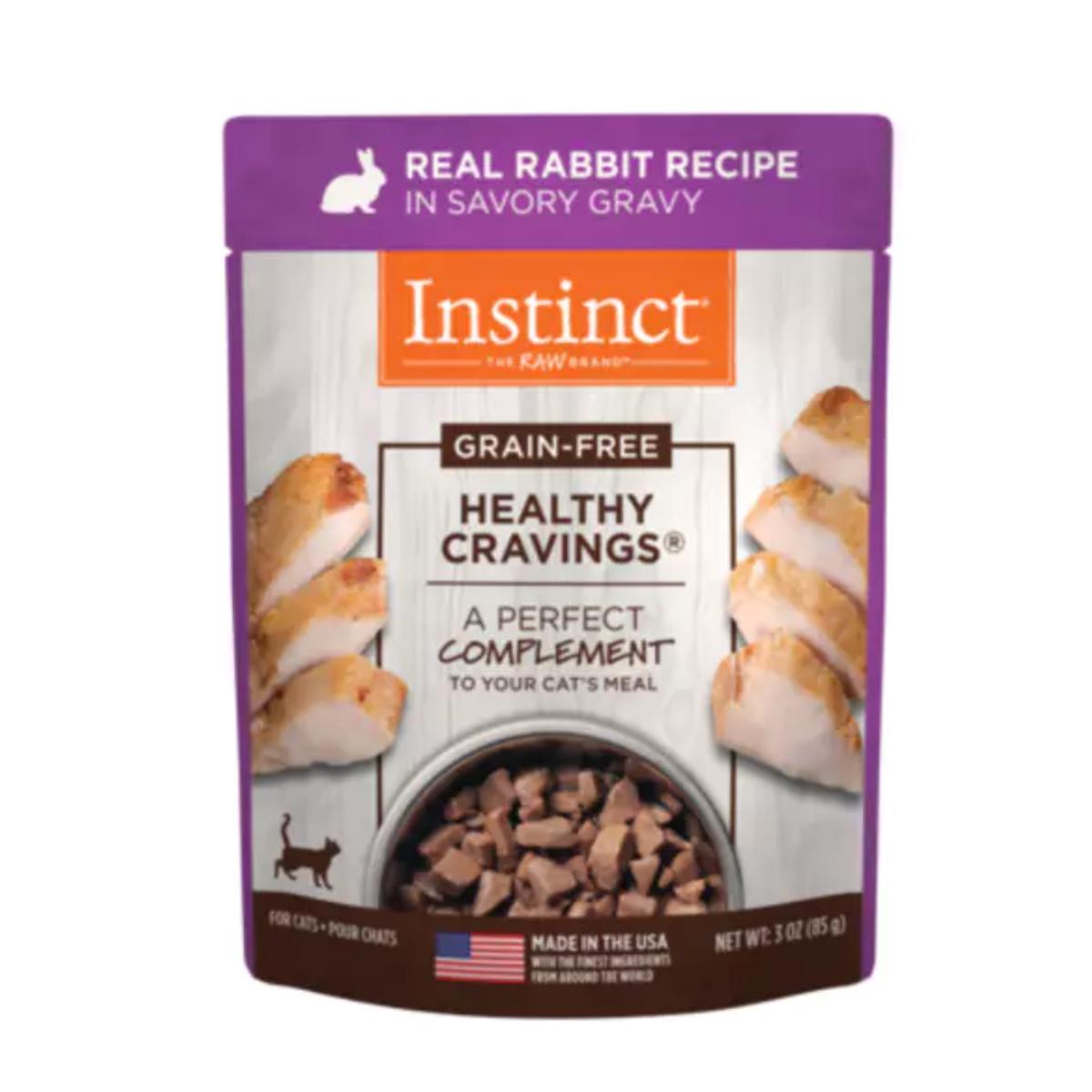 Instinct Healthy Cravings GF Wet Cat Food Rabbit Recipe in Gravy 85g Pouch