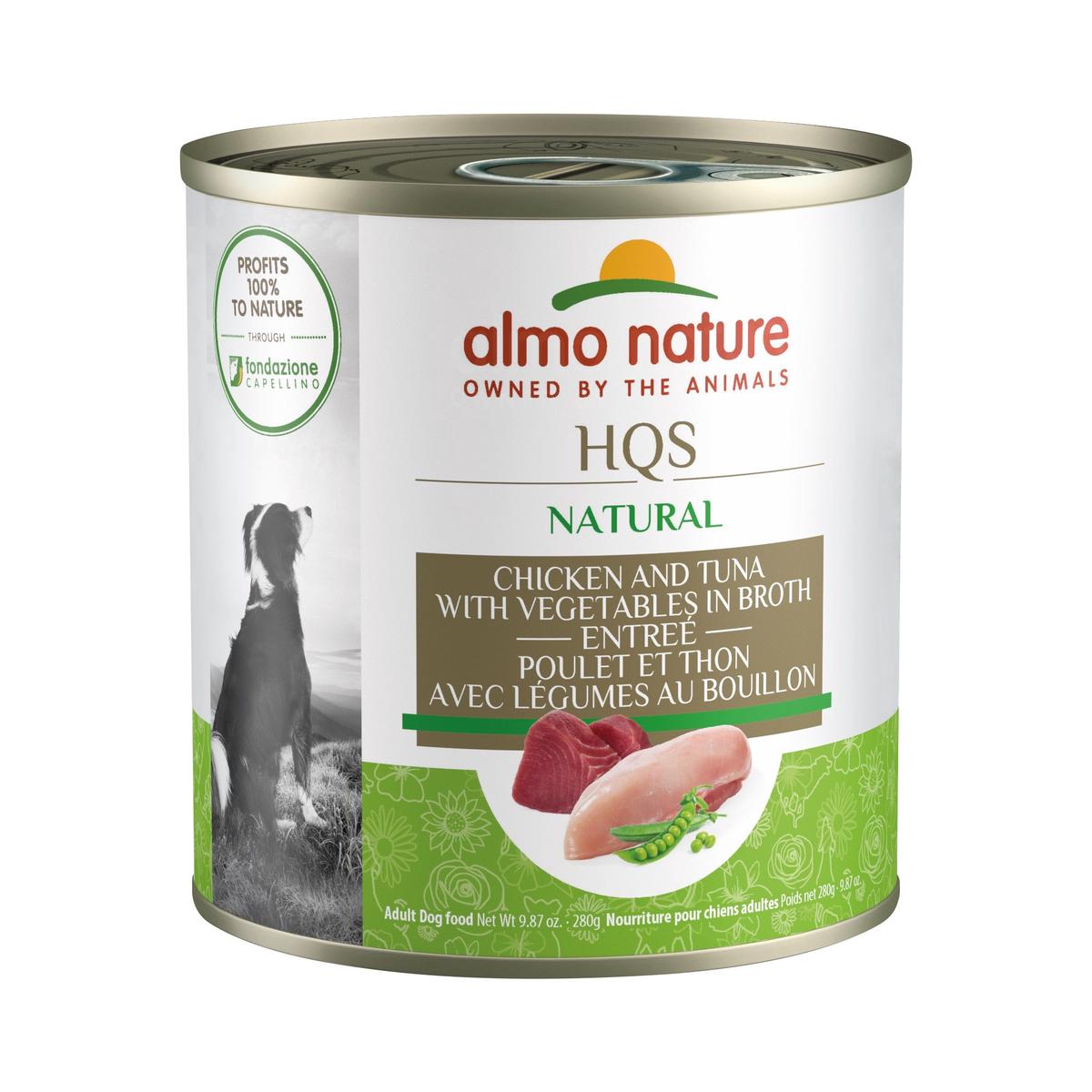 Almo Nature HQS Natural Entre Dog Food - Chicken And Tuna With Vegetables In Broth 280g