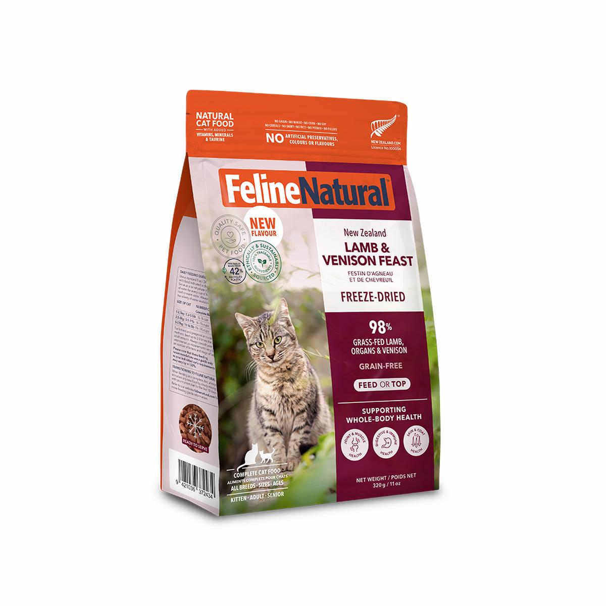 Feline Natural Lamb& Venison Feast Freeze-Dried Cat Food 320g