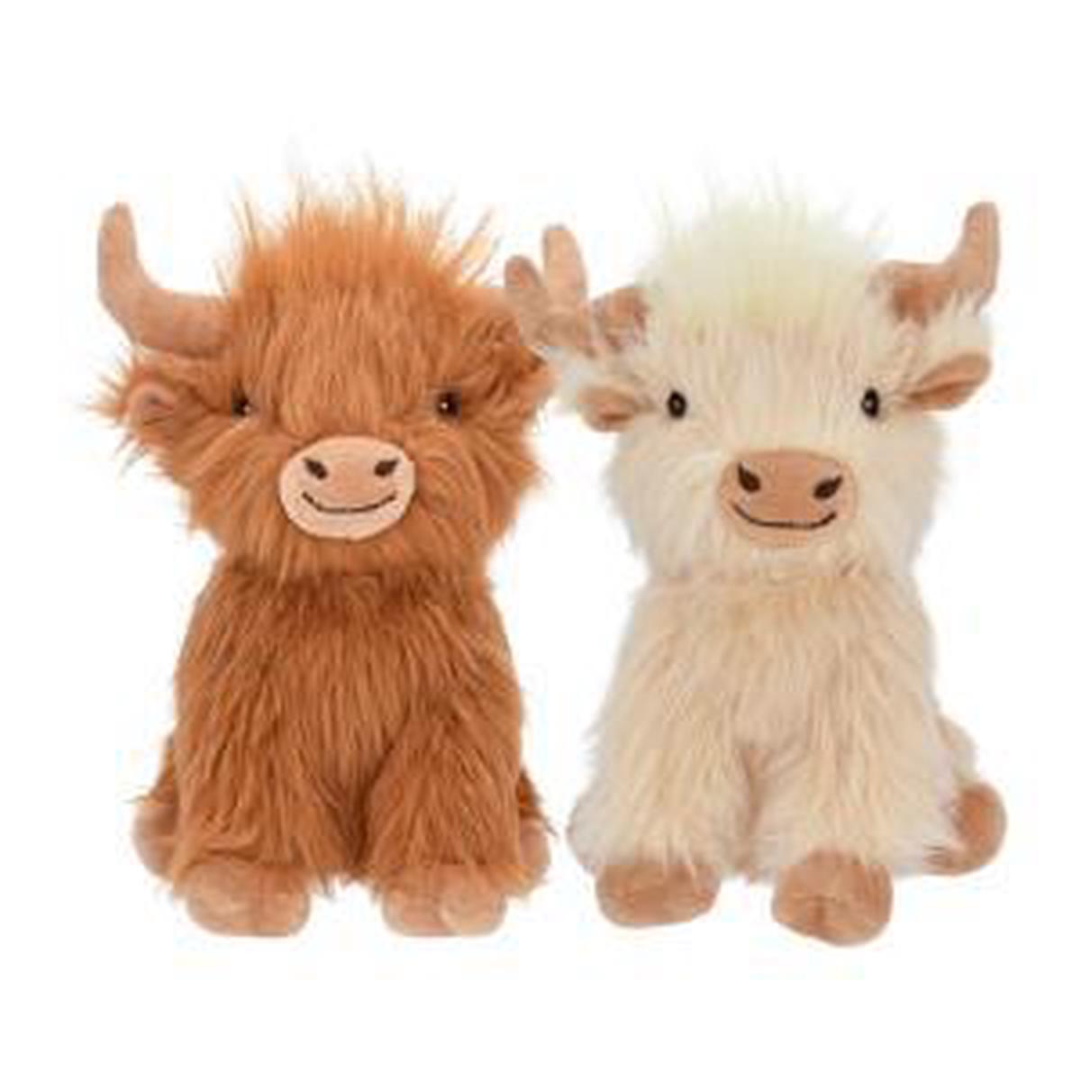 MultiPet Highland Cow Shaggy Plush Dog Toy