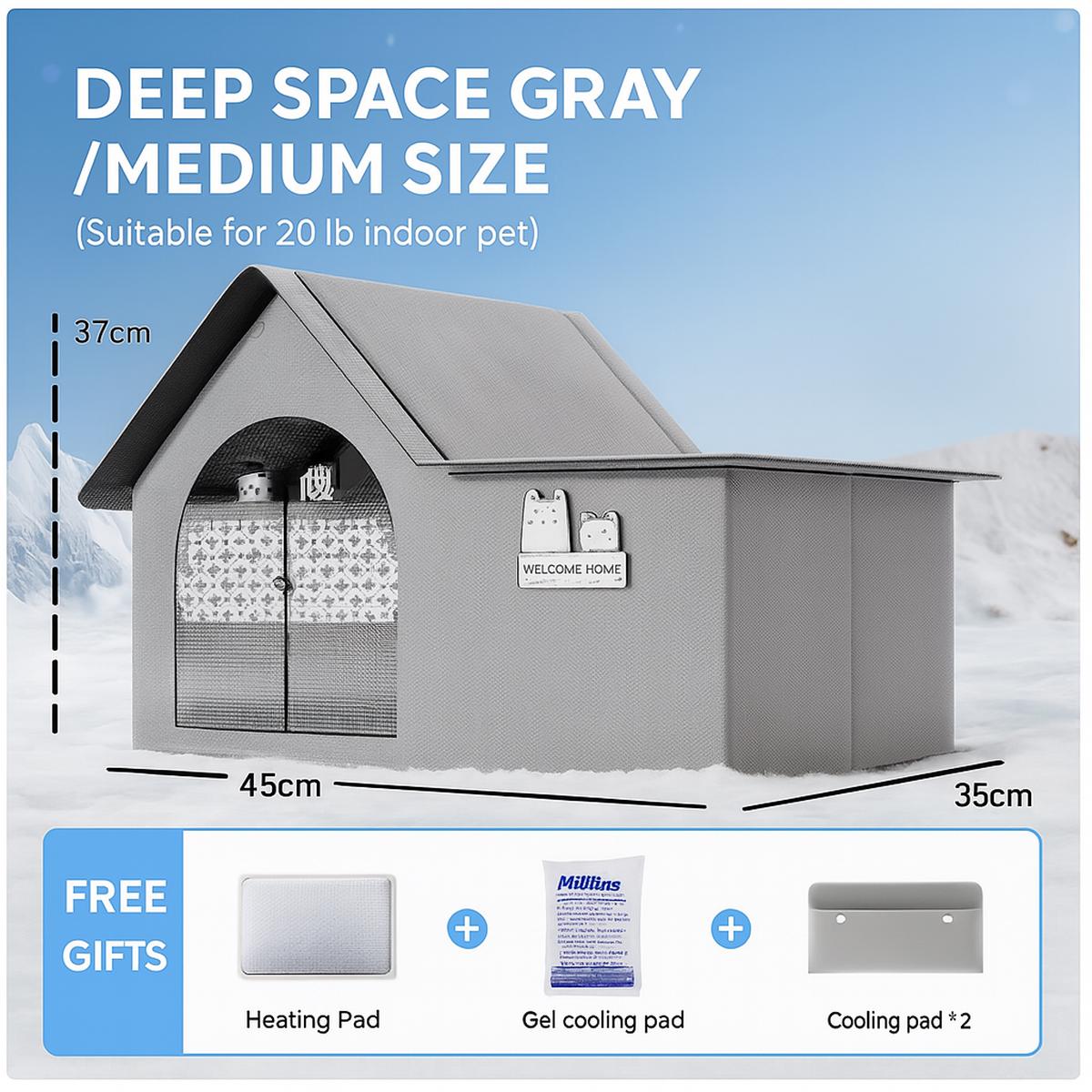 Foldable Dog House with Air Cooling Comfort