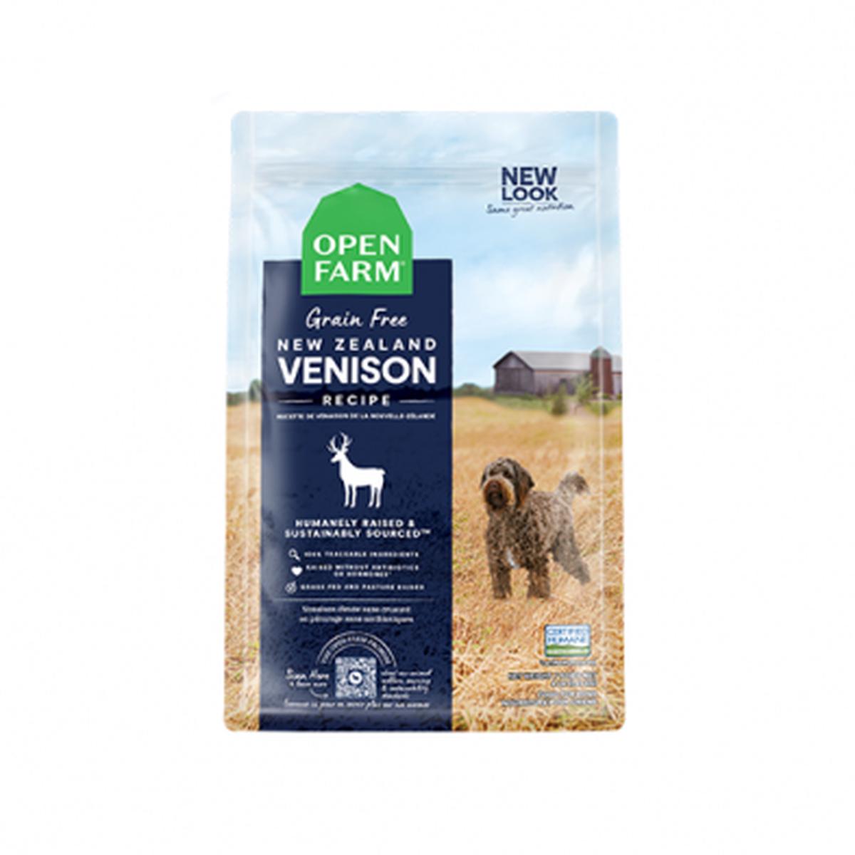OPEN FARM NEW ZEALAND VENISON DRY DOG FOOD 4LB