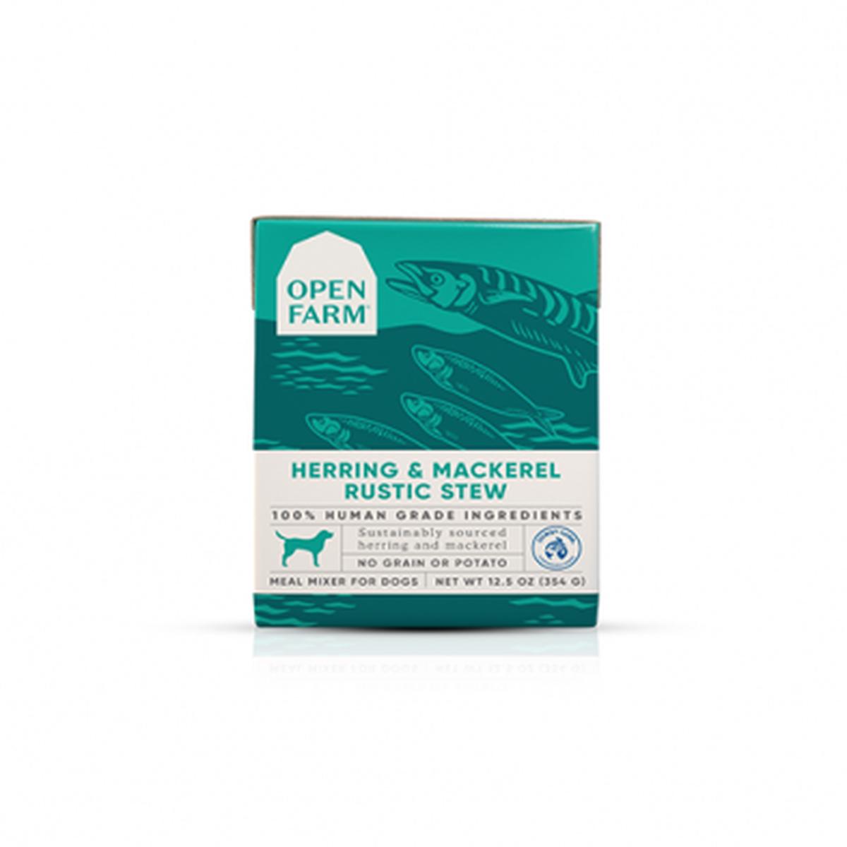 OPEN FARM HERRING & MACKEREL RUSTIC STEW WET DOG FOOD 12.5 OZ