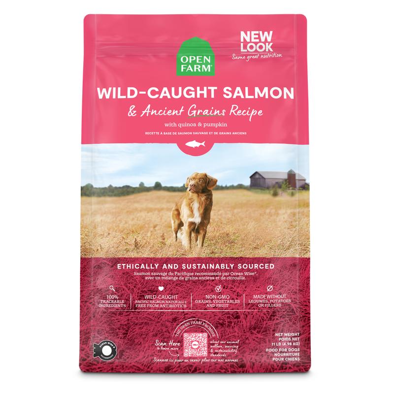 Open Farm Wild-Caught Salmon & Ancient Grains Kibble For Dogs 11lb Bag