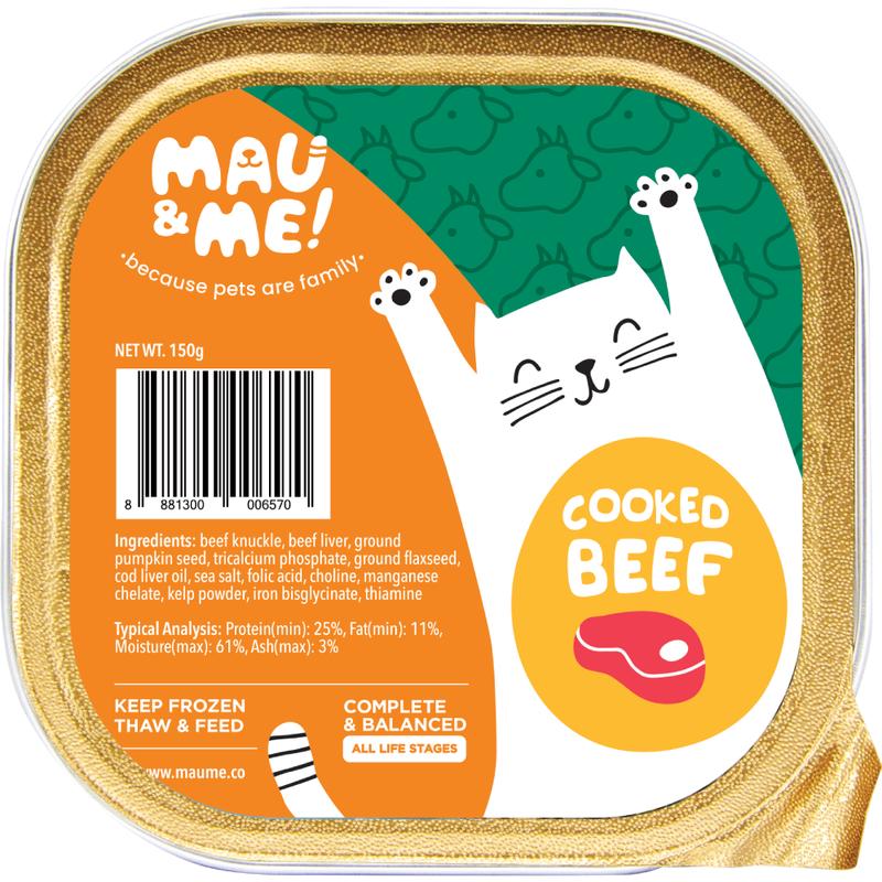 *FROZEN* Mau&Me! Cat Cooked Beef Complete & Balanced 150g