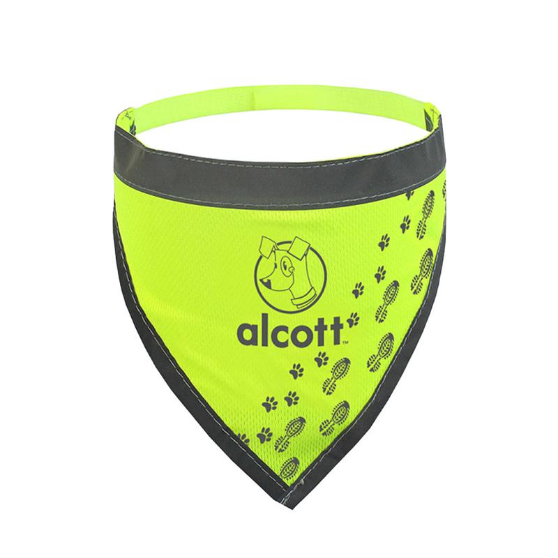 Alcott Essential Visibility Dog Bandana, Neon Yellow, Small