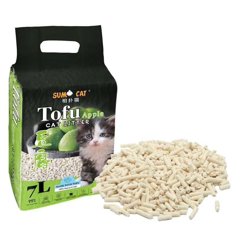 *DONATION TO CATS OF MARINE TERRACE* Sumo Cat Tofu Cat Litter - Apple 7L