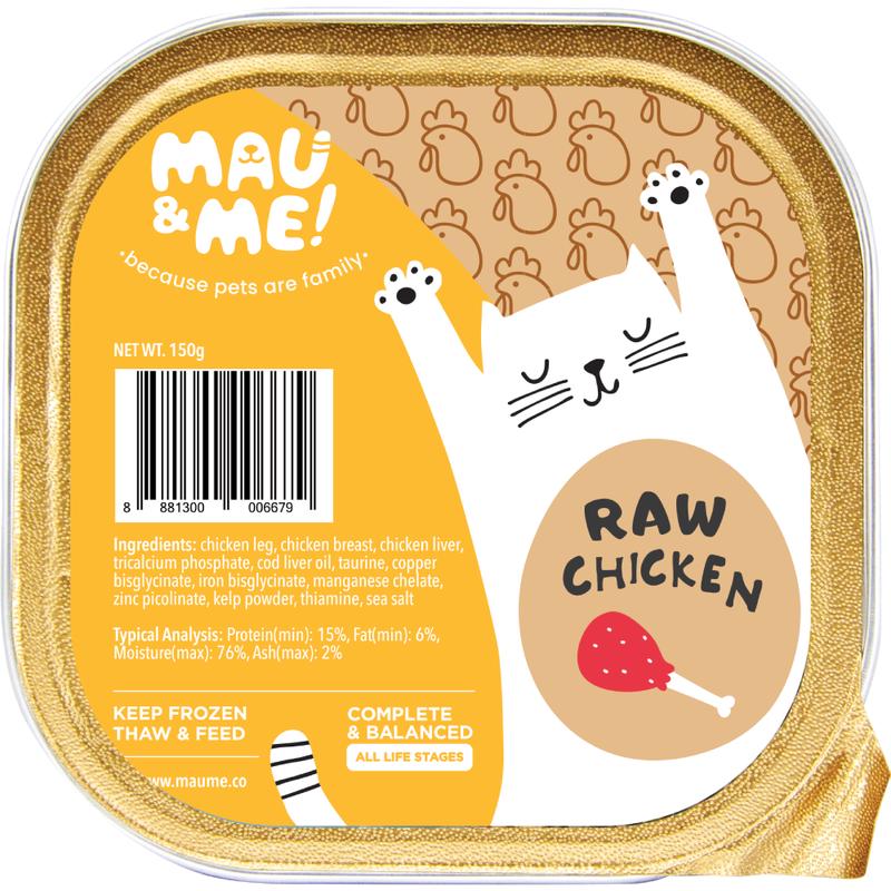 *FROZEN* Mau&Me! Cat Raw Chicken Complete & Balanced 150g
