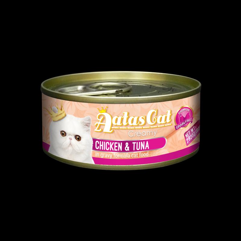 Aatas Cat Creamy Chicken & Tuna in Gravy 80g