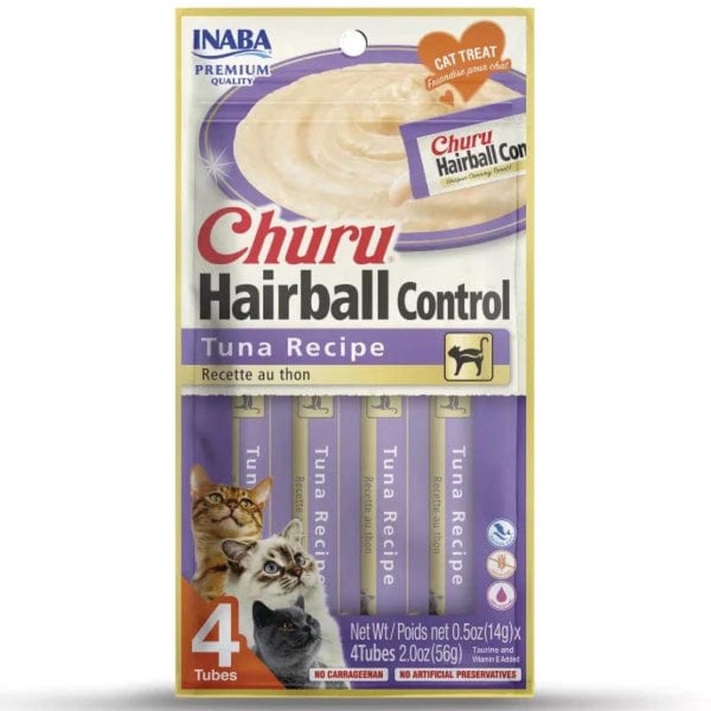 Inaba Churu Hairball Control Tuna Recipe Creamy Pure Cat Treat
