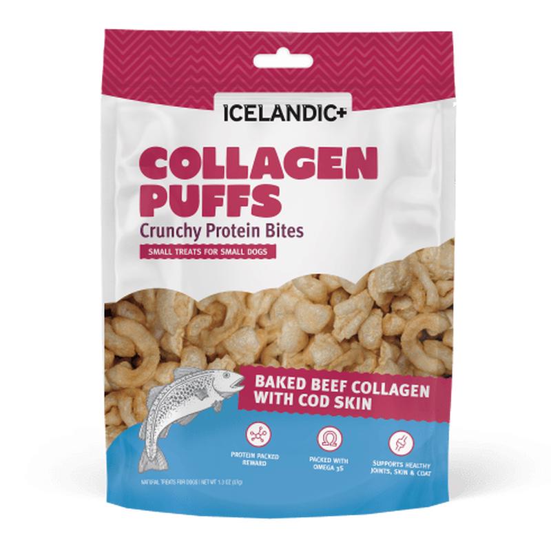 Icelandic+ Beef Collagen Puffs with Cod Skin Treats for Small Dogs (SPECIAL ORDER ITEM)