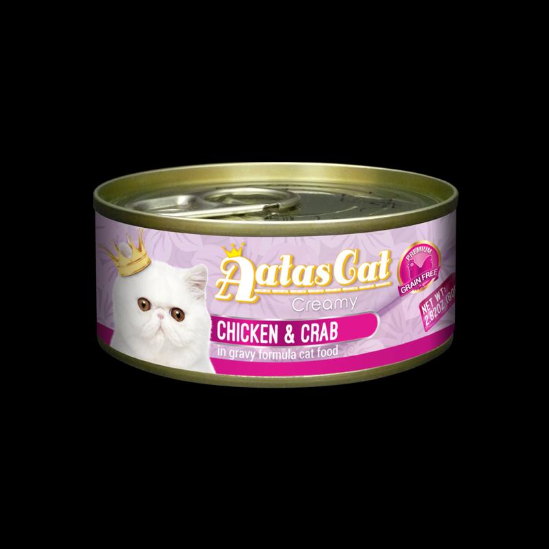 Aatas Cat Creamy Chicken & Crab in Gravy 80g