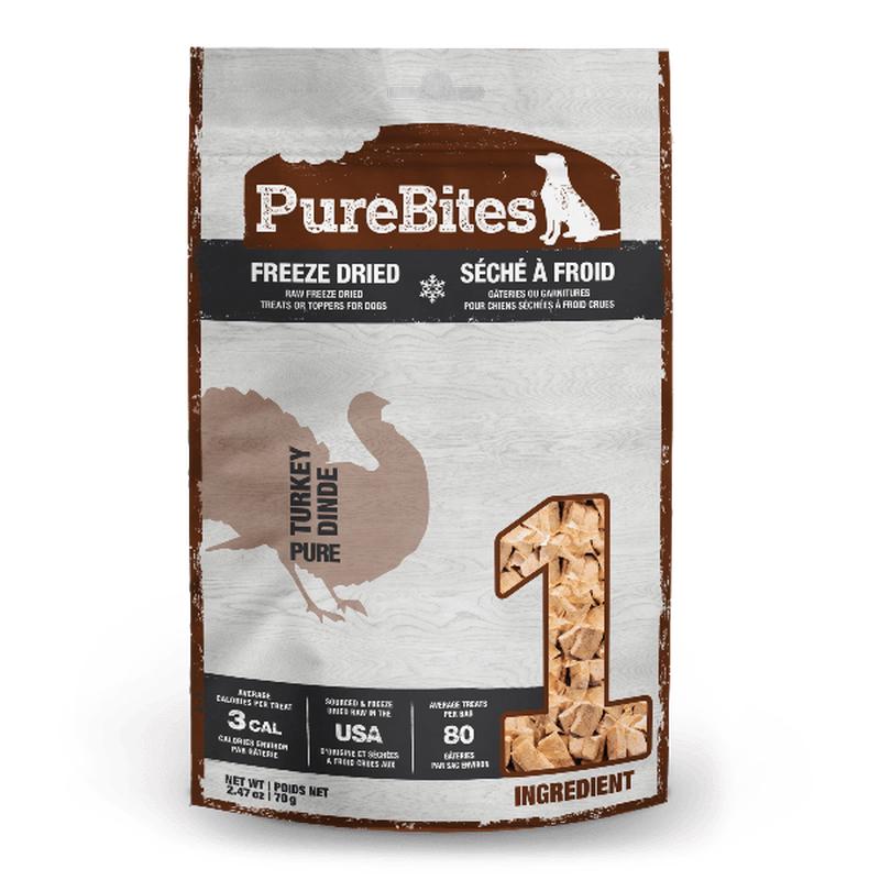PureBites Freeze Dried Turkey Dog Treats, 70g