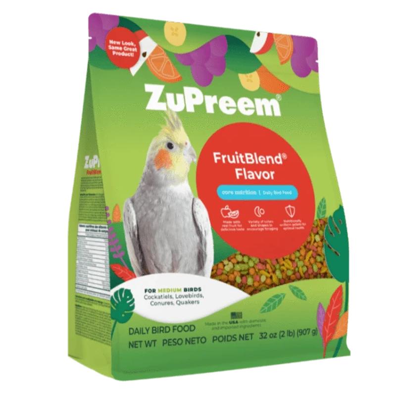 ZuPreem FruitBlend Flavor Bird Food, Medium