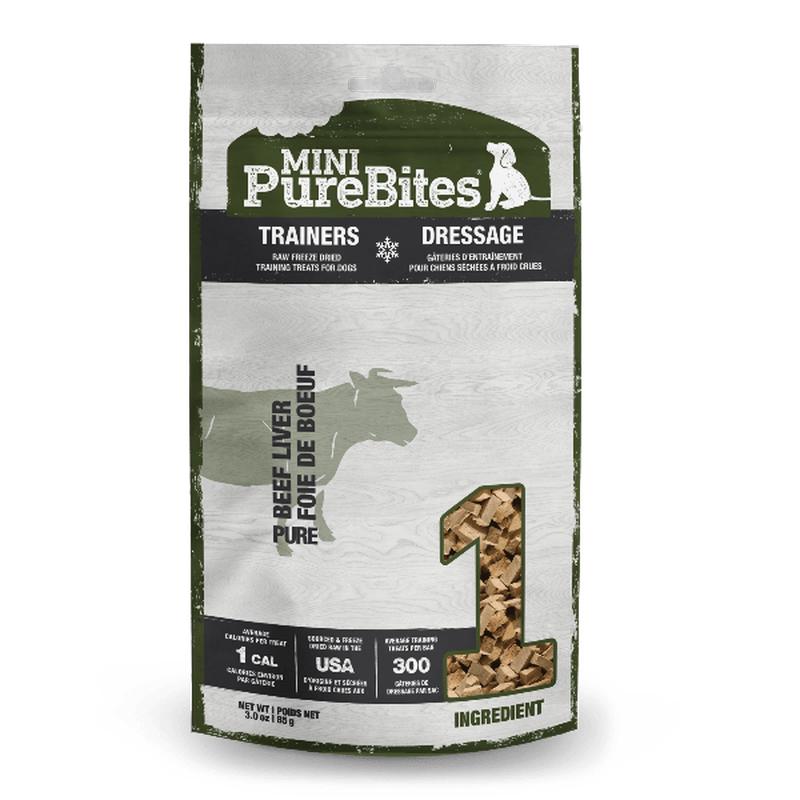 PureBites Freeze Dried Mini Training Beef Liver Dog Treats, 85g