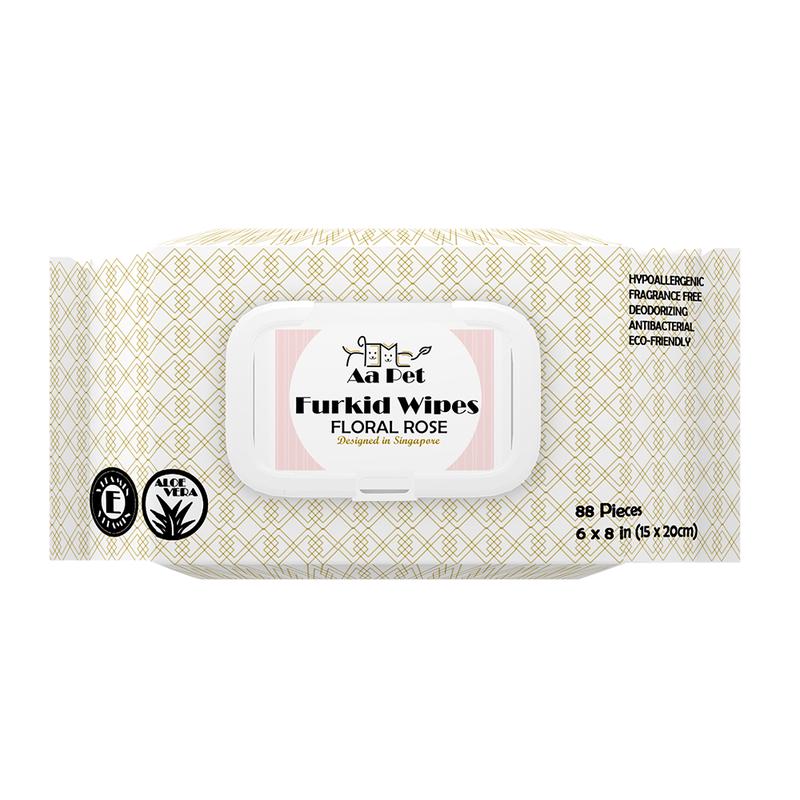 Aapet Furkid Wipes Floral Rose 88 Pieces