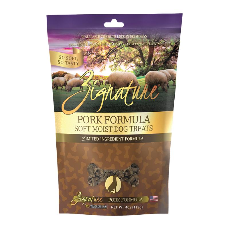 Zignature Dog Treats Soft Moist Pork Formula 113g
