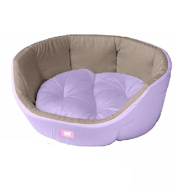 "Diamante Pet Bed Lilac/Dove Grey 53x50cm