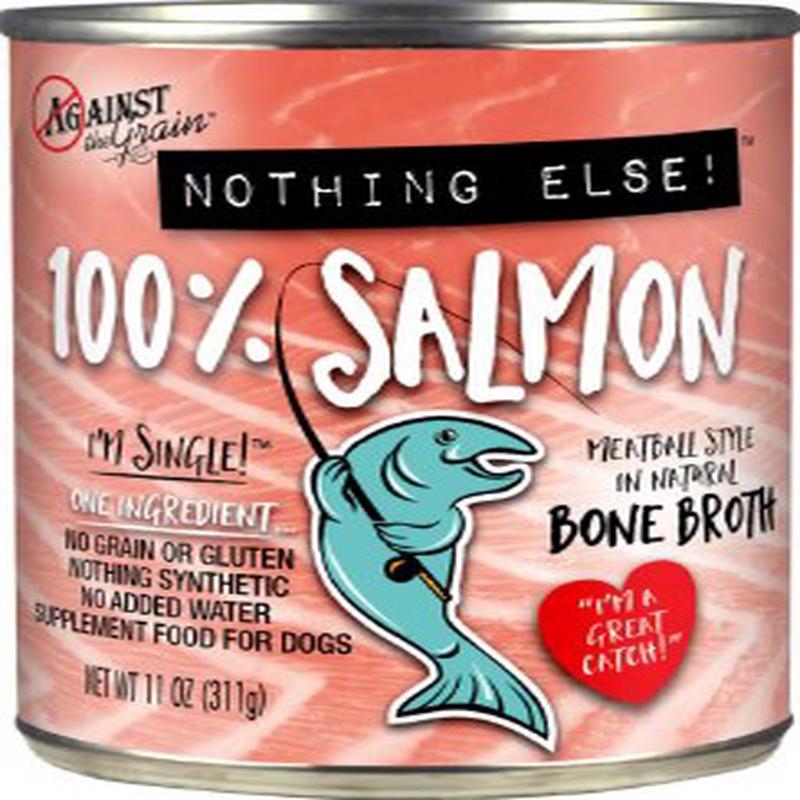 Against the Grain Nothing Else One Ingredient Salmon Dog Food 11 oz can
