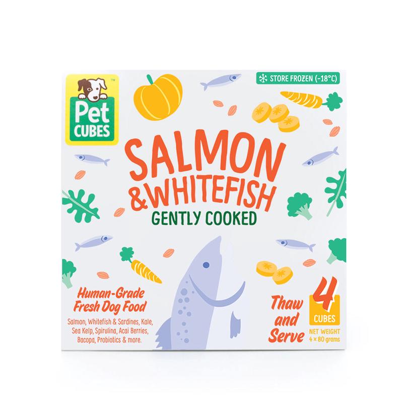 *FROZEN* PetCubes Dog Frozen Gently Cooked Salmon & Whitefish 320g