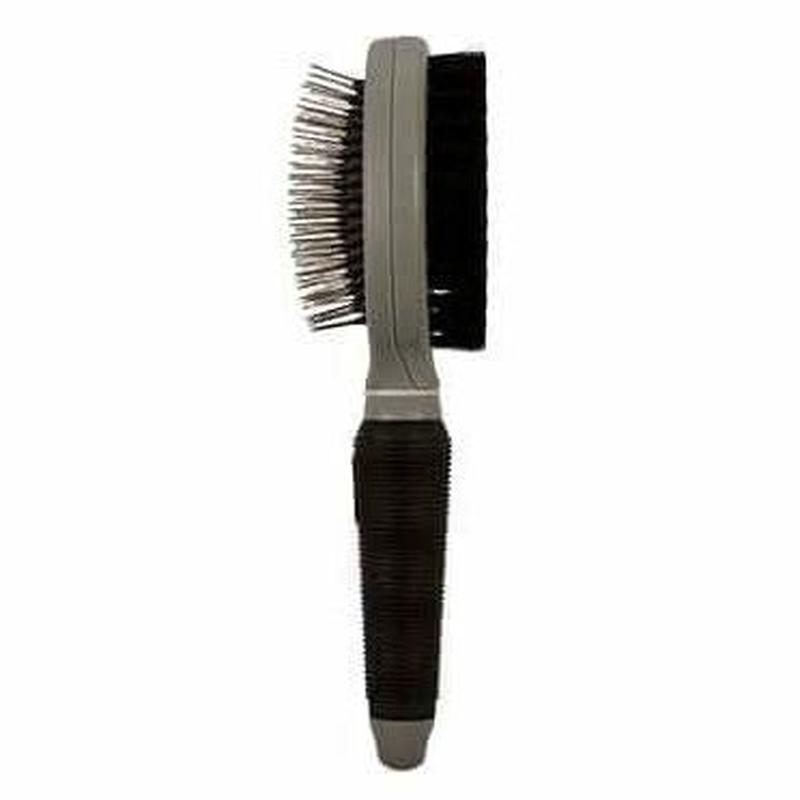 2-In-1 Grooming Brush Large black/grey