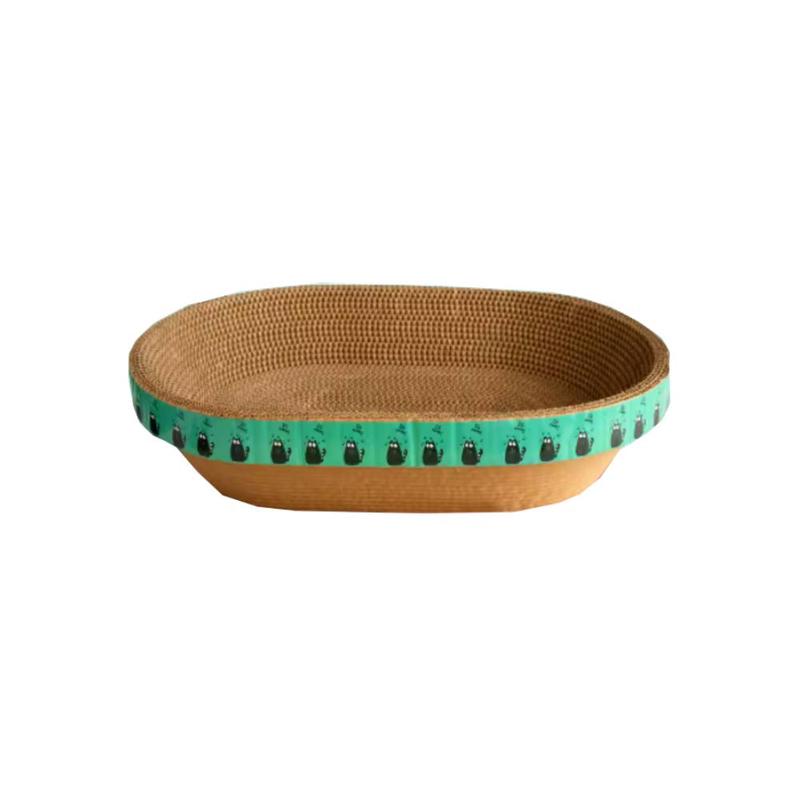 *DONATION TO WILDFLOWER STUDIO* Hanhan Cat Scratcher Bed Oval XL - 60cm x 39cm x 9cm